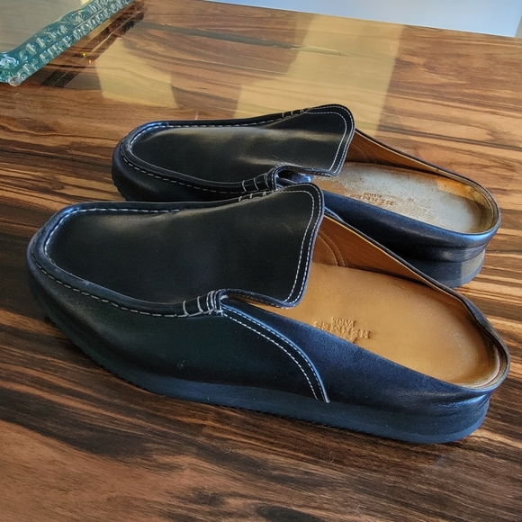 Vintage Hermes Backless Leather Loafer Mule